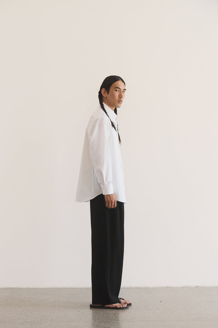 OVERSIZED COLLAR SHIRT - WHITE