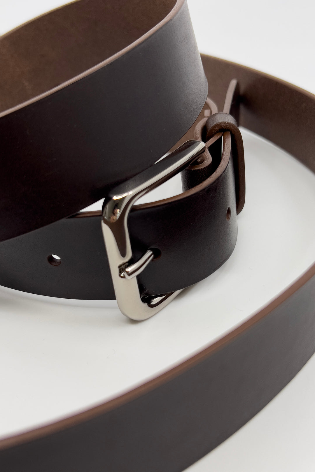 CLASSIC LEATHER BELT - GANACHE