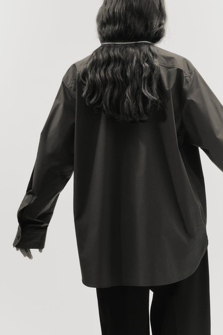 COLLAR SHIRT CLASSIC - ASH BROWN