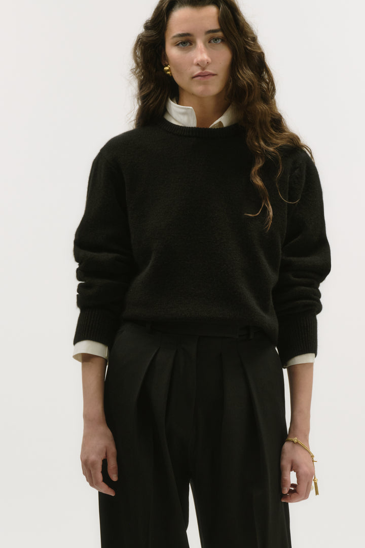 CASHMERE CREW NECK - BLACK