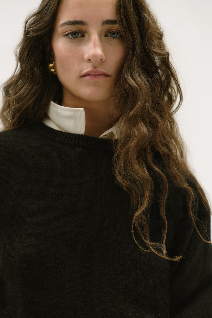 CASHMERE CREW NECK - BLACK