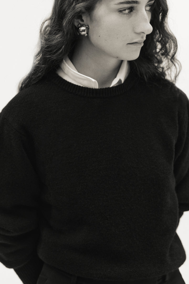 CASHMERE CREW NECK - BLACK