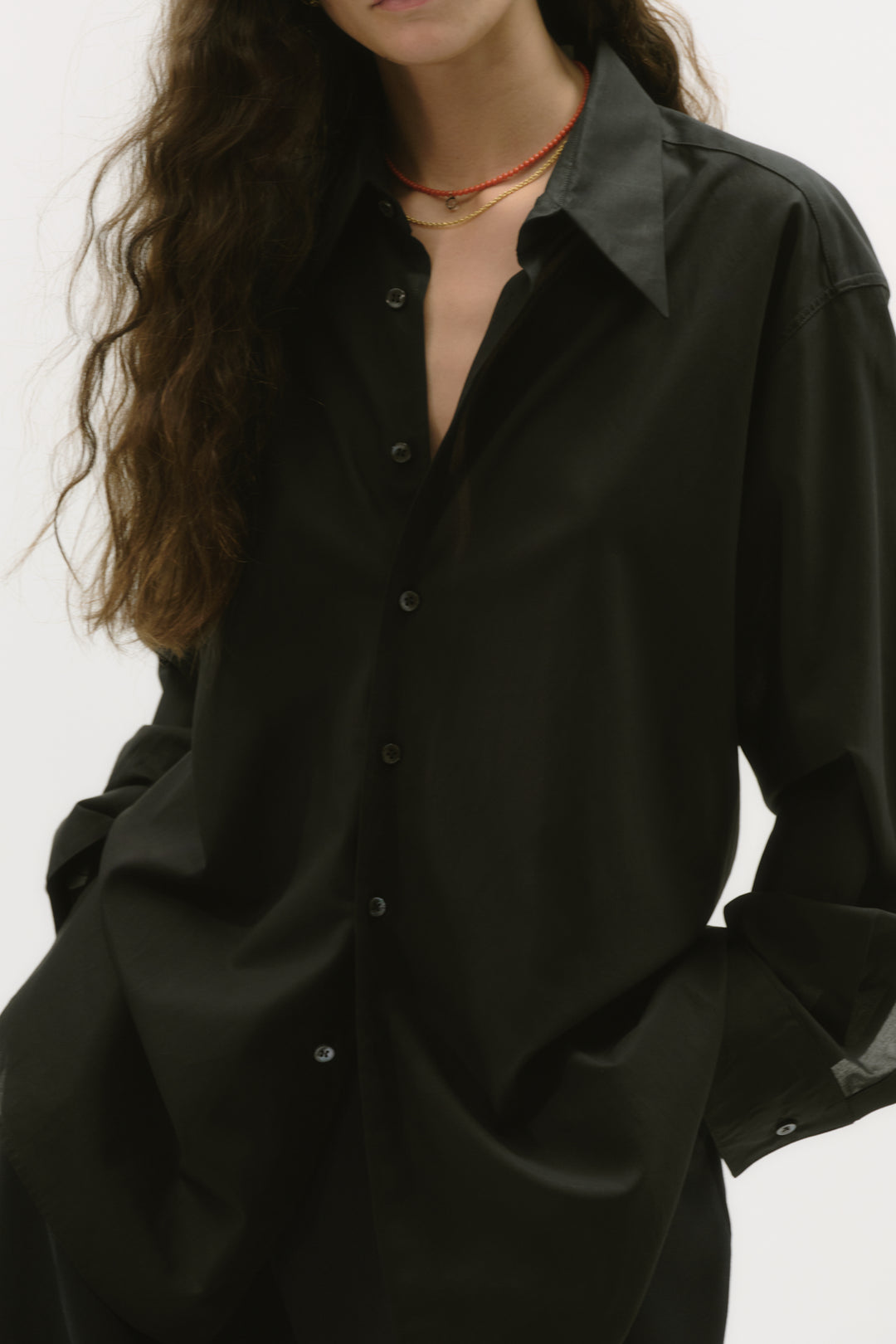 COLLAR SHIRT CLASSIC - DEEP BLACK