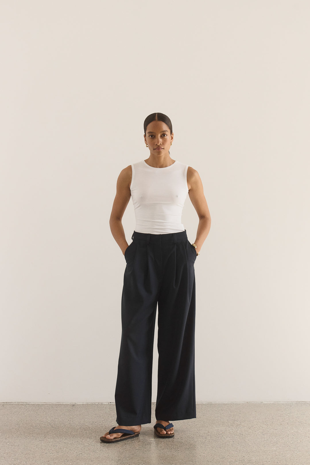 WIDE TROUSERS - MIDNIGHT