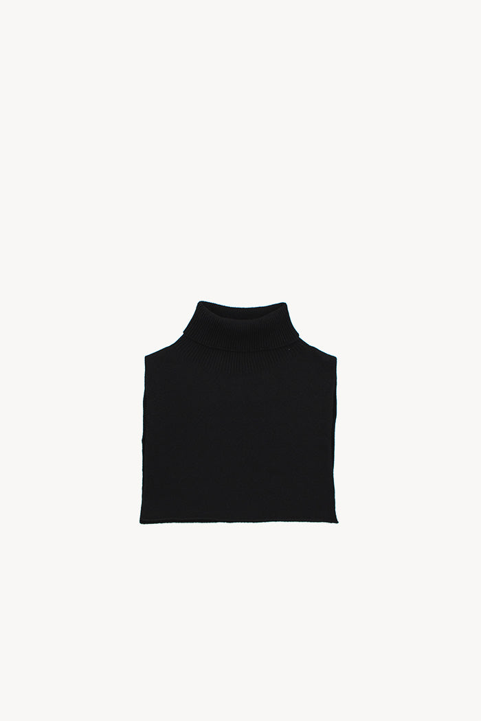 Knit Collar Vest - Black